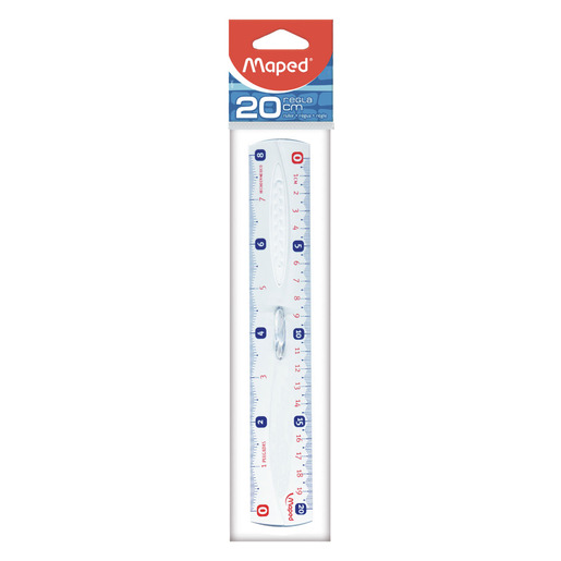 Regla marca Maped de medicion precisa con escala clara y resistente. Indispensable para tareas escolares, dibujo tecnico y oficina.