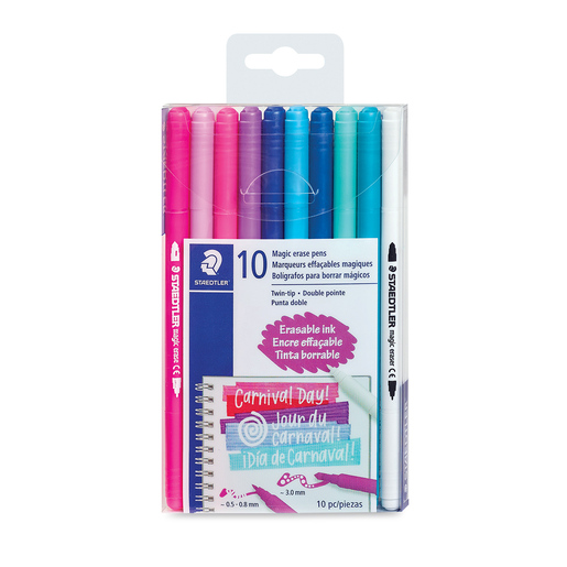 Marcadores de doble punta marca Staedtler con punta fina y punta brush. Versatiles para caligrafia, lettering, ilustracion y arte. Tinta vibrante de alta cobertura.
