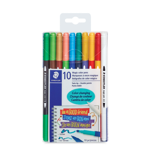Marcadores de doble punta marca Staedtler con punta fina y punta brush. Versatiles para caligrafia, lettering, ilustracion y arte. Tinta vibrante de alta cobertura.