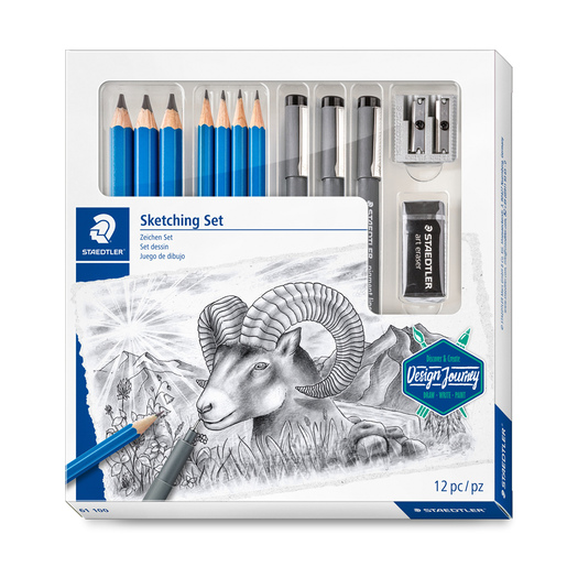 Set escolar marca Staedtler con útiles complementarios listos para usar. Ahorra tiempo y dinero con productos coordinados para escuela, oficina o regalo.