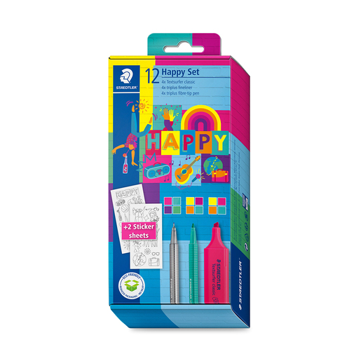 Set escolar marca Staedtler con útiles complementarios listos para usar. Ahorra tiempo y dinero con productos coordinados para escuela, oficina o regalo.