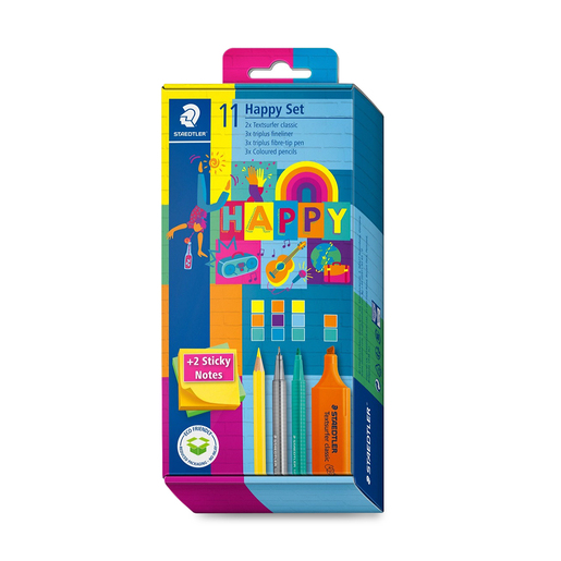 Set escolar marca Staedtler con útiles complementarios listos para usar. Ahorra tiempo y dinero con productos coordinados para escuela, oficina o regalo.