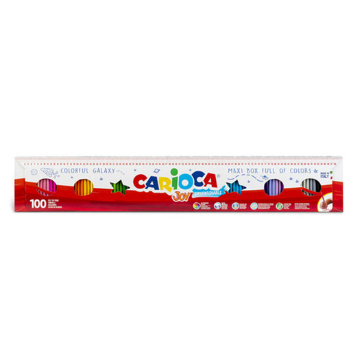 Marcadores marca Carioca con tinta de alta cobertura y colores vibrantes. Versátiles para escuela, oficina, arte y manualidades.