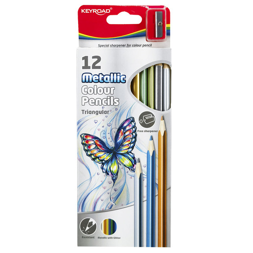 Lapices de colores marca Keyroad con mina pigmentada y resistente. Trazos suaves, intensos y mezclables, ideales para dibujo, coloreado y proyectos escolares.
