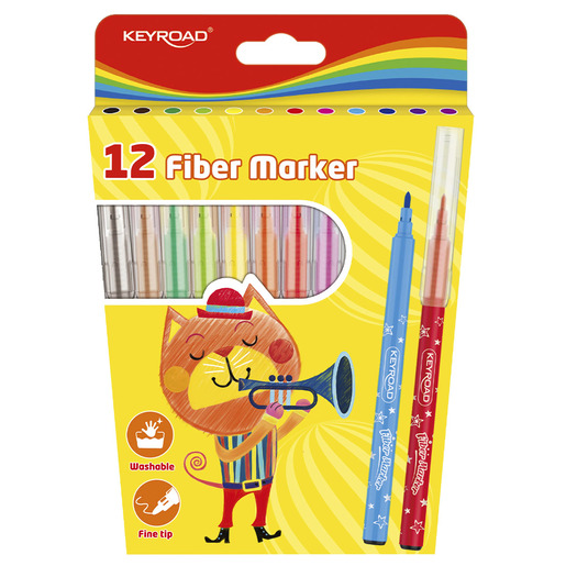 Marcadores marca Keyroad con tinta de alta cobertura y colores vibrantes. Versatiles para escuela, oficina, arte y manualidades.