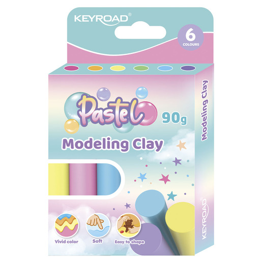 Plastilina marca Keyroad suave y maleable, facil de moldear. Colores vivos que se mezclan entre si, no se seca con el uso. Estimula la creatividad y motricidad fina.