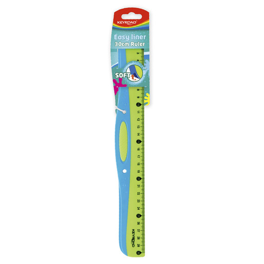 REGLA KEYROAD SOFT 30CMS EMPUÑADURA RECUBIERTA DE GOMA