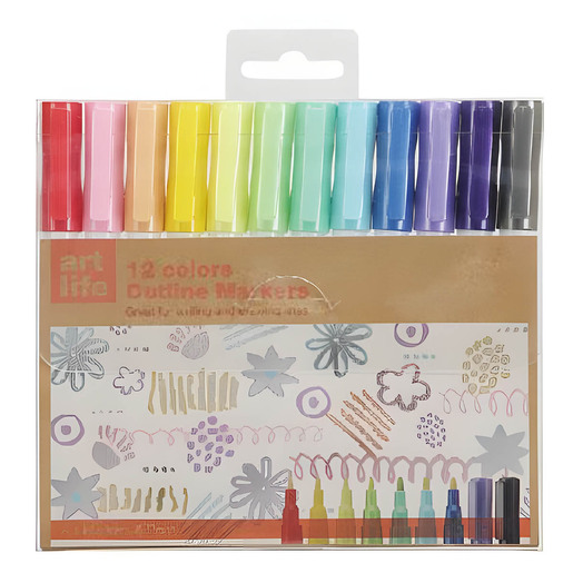 Marcadores marca Tree in Art con tinta de alta cobertura y colores vibrantes. Versatiles para escuela, oficina, arte y manualidades.