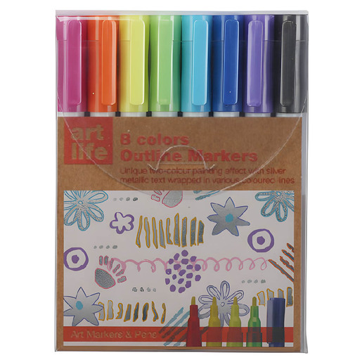 Marcadores marca Tree in Art con tinta de alta cobertura y colores vibrantes. Versatiles para escuela, oficina, arte y manualidades.