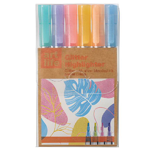 Marcatextos marca Tree in Art con tinta fluorescente para resaltar informacion clave en libros, apuntes y documentos. Trazo uniforme que no traspasa el papel.