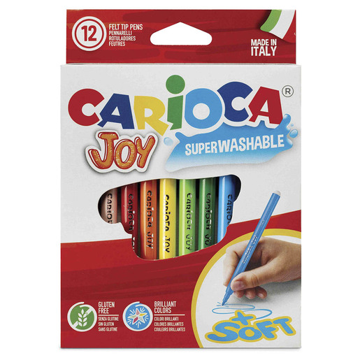 Marcadores marca Carioca con tinta de alta cobertura y colores vibrantes. Versátiles para escuela, oficina, arte y manualidades.