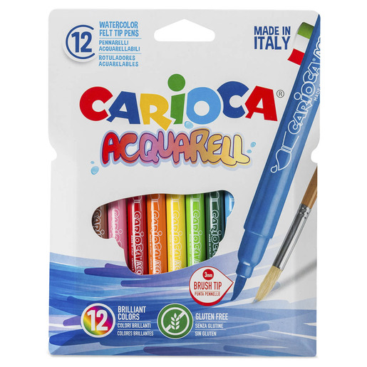 Marcadores marca Carioca con tinta de alta cobertura y colores vibrantes. Versatiles para escuela, oficina, arte y manualidades.