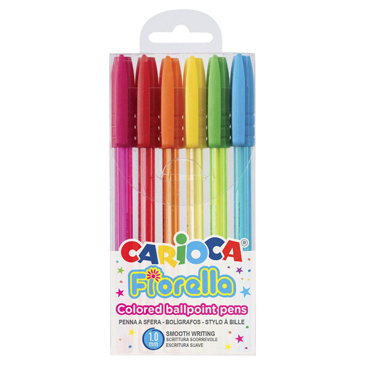 Bolígrafo marca Carioca de tinta fluida y trazo uniforme. Escritura cómoda y duradera para uso diario en escuela y oficina.