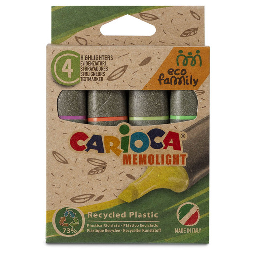 Marcatextos marca Carioca con tinta fluorescente para resaltar información clave en libros, apuntes y documentos. Trazo uniforme que no traspasa el papel.