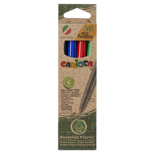 Bolígrafo marca Carioca de tinta fluida y trazo uniforme. Escritura cómoda y duradera para uso diario en escuela y oficina.