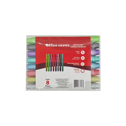 Marcadores marca Office Depot con tinta de alta cobertura y colores vibrantes. Versatiles para escuela, oficina, arte y manualidades.