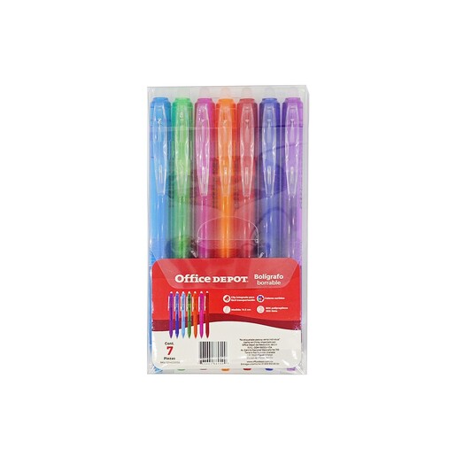Boligrafo marca Office Depot de tinta fluida y trazo uniforme. Escritura comoda y duradera para uso diario en escuela y oficina.