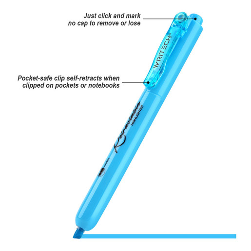 MARCATEXTO WRITECH CUTE PUNTA BISELADA SUAVE PASTEL AZUL