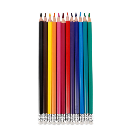 Lapices de colores marca Eagle con mina pigmentada y resistente. Trazos suaves, intensos y mezclables, ideales para dibujo, coloreado y proyectos escolares.