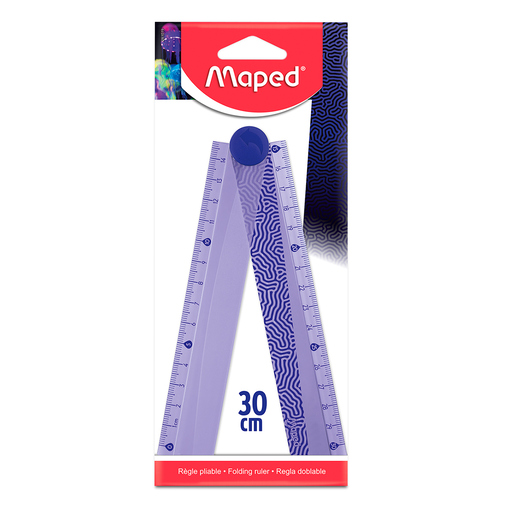 Regla marca Maped de medición precisa con escala clara y resistente. Indispensable para tareas escolares, dibujo técnico y oficina.