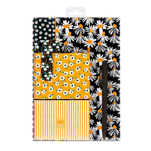 Set Escritura Make Notes Coleccion Floral 4u Contiene:2 Libretas, 1 Boligrafo, 1 Separador marca Make Notes. Producto de calidad para uso escolar, de oficina y manualidades.