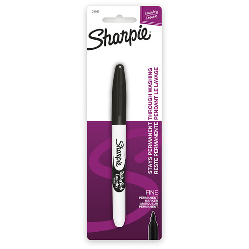 Marcador permanente marca Sharpie de tinta resistente al agua y al desvanecimiento. Escribe sobre papel, cartón, plástico, metal, vidrio y madera. Ideal para etiquetar y marcar en oficina, taller y bodega.
