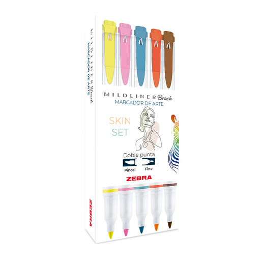 Marcadores de doble punta marca Zebra con punta fina y punta brush. Versatiles para caligrafia, lettering, ilustracion y arte. Tinta vibrante de alta cobertura.