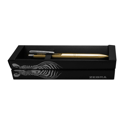 Boligrafo fino Zebra con cuerpo metalico de diseno elegante y escritura suave. Tinta de trazo uniforme para una experiencia comoda y precisa. Ideal para uso ejecutivo, regalo o detalle profesional.