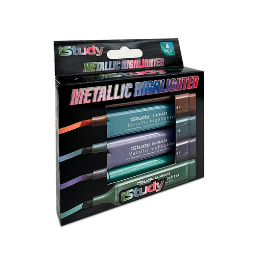 Marcatextos marca iStudy con tinta fluorescente para resaltar informacion clave en libros, apuntes y documentos. Trazo uniforme que no traspasa el papel.