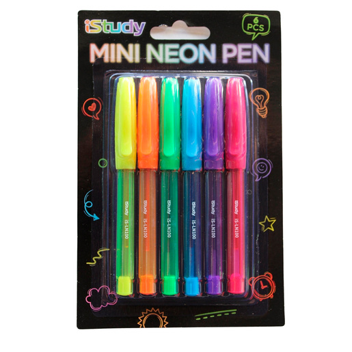 Boligrafo marca iStudy de tinta fluida y trazo uniforme. Escritura comoda y duradera para uso diario en escuela y oficina.