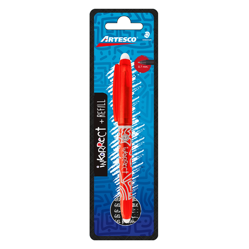 Boligrafo de gel marca Artesco con tinta fluida y secado rapido. Trazo nitido y constante, ideal para escritura comoda en clase, oficina y planners.