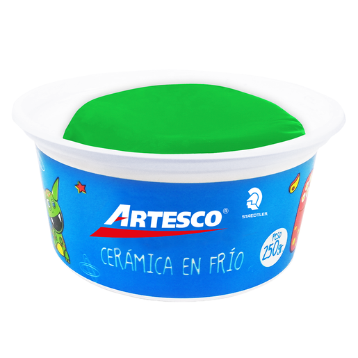 Ceramica en frio marca Artesco para esculpir figuras decorativas. Se endurece al aire y permite acabados detallados, ideal para manualidades y arte.