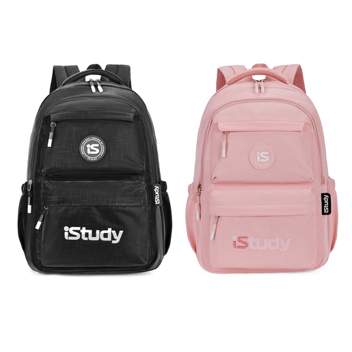 Mochila marca iStudy con compartimentos amplios y diseno comodo. Tirantes acolchados y materiales resistentes, ideal para escuela, viaje o uso diario.