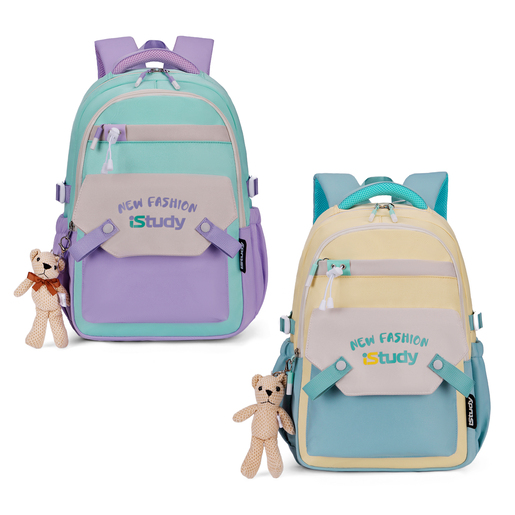 Mochila marca iStudy con compartimentos amplios y diseno comodo. Tirantes acolchados y materiales resistentes, ideal para escuela, viaje o uso diario.