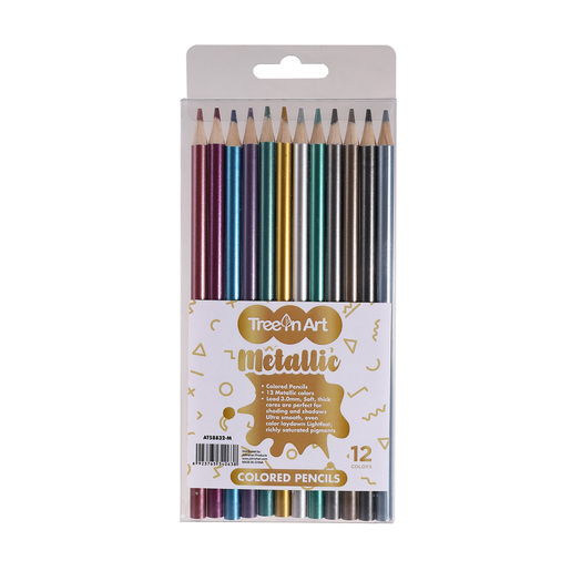 Lapices de colores marca Tree in Art con mina pigmentada y resistente. Trazos suaves, intensos y mezclables, ideales para dibujo, coloreado y proyectos escolares.
