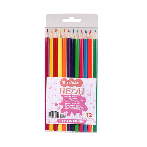 Lapices de colores marca Tree in Art con mina pigmentada y resistente. Trazos suaves, intensos y mezclables, ideales para dibujo, coloreado y proyectos escolares.