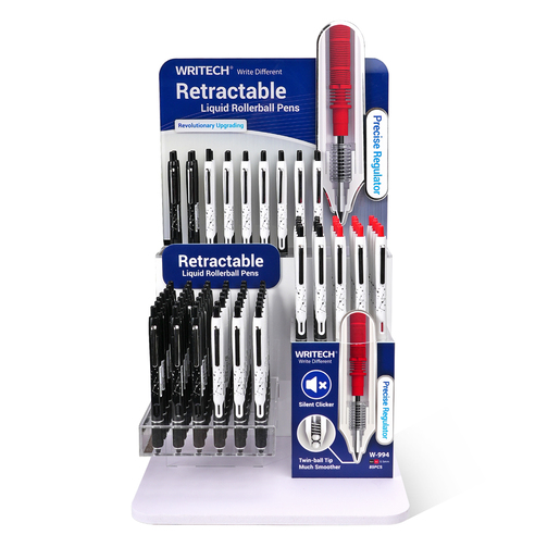 Bolígrafo retráctil marca Writech con mecanismo de clic para uso rápido. Escritura suave y duradera, perfecto para escuela, oficina y uso diario.