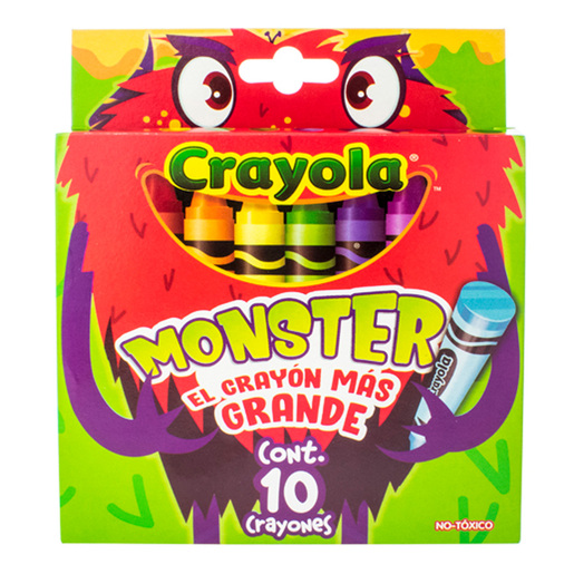 Crayones marca Crayola de cera con colores intensos y aplicacion suave sobre papel y carton. Resistentes a la ruptura, perfectos para los mas pequenos.