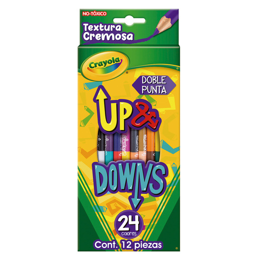Lapices de colores marca Crayola con mina pigmentada y resistente. Trazos suaves, intensos y mezclables para dibujo, coloreado y proyectos escolares.