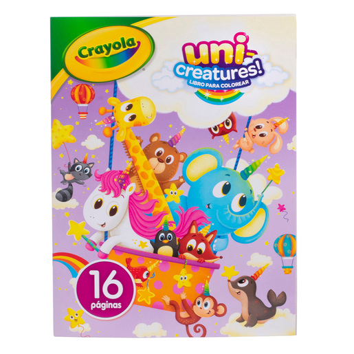 Libro para colorear marca Crayola con ilustraciones divertidas y didacticas. Estimula la creatividad y la motricidad fina de ninos y ninas.