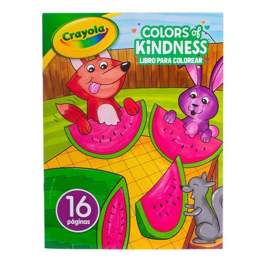 Libro para colorear marca Crayola con ilustraciones divertidas y didacticas. Estimula la creatividad y la motricidad fina de ninos y ninas.