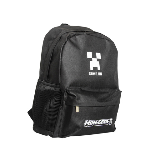 Mochila con diseno Minecraft con compartimentos amplios y diseno comodo. Tirantes acolchados y materiales resistentes para uso diario en escuela.