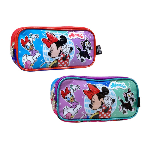 Estuche con diseno Disney Minnie para organizar lapices, boligrafos y utiles. Cierre seguro y diseno divertido para ninos y ninas.