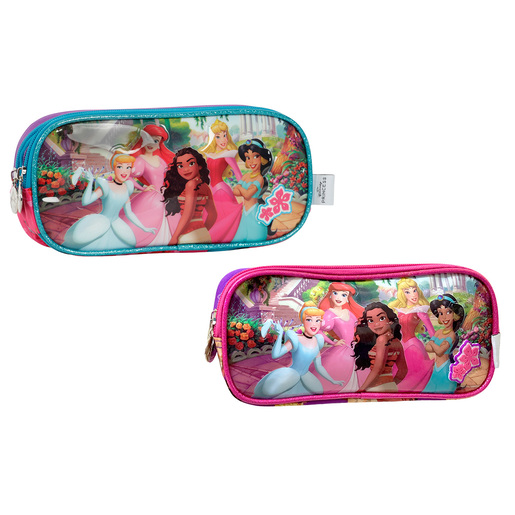 Estuche con diseno Disney Princesas para organizar lapices, boligrafos y utiles. Cierre seguro y diseno divertido para ninos y ninas.