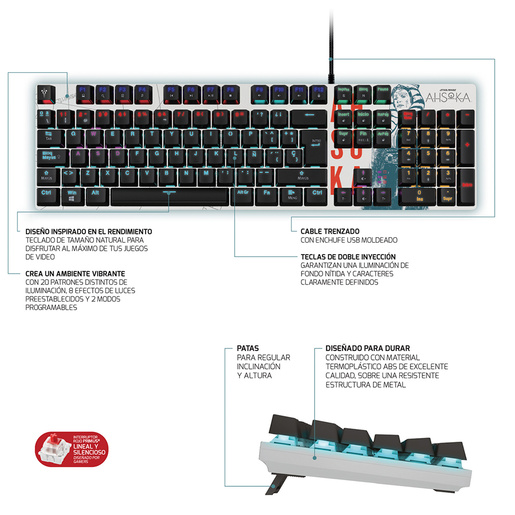 TECLADO PRIMUS GAMING AHSOKA TANO BALLISTA 90T