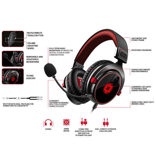 AURICULARES PRIMUS GAMING DARTH VADER ARCUS110T