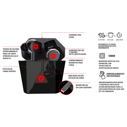 AUDIFONOS TWS PRIMUS GAMING DARTH VADER ARCUS 220