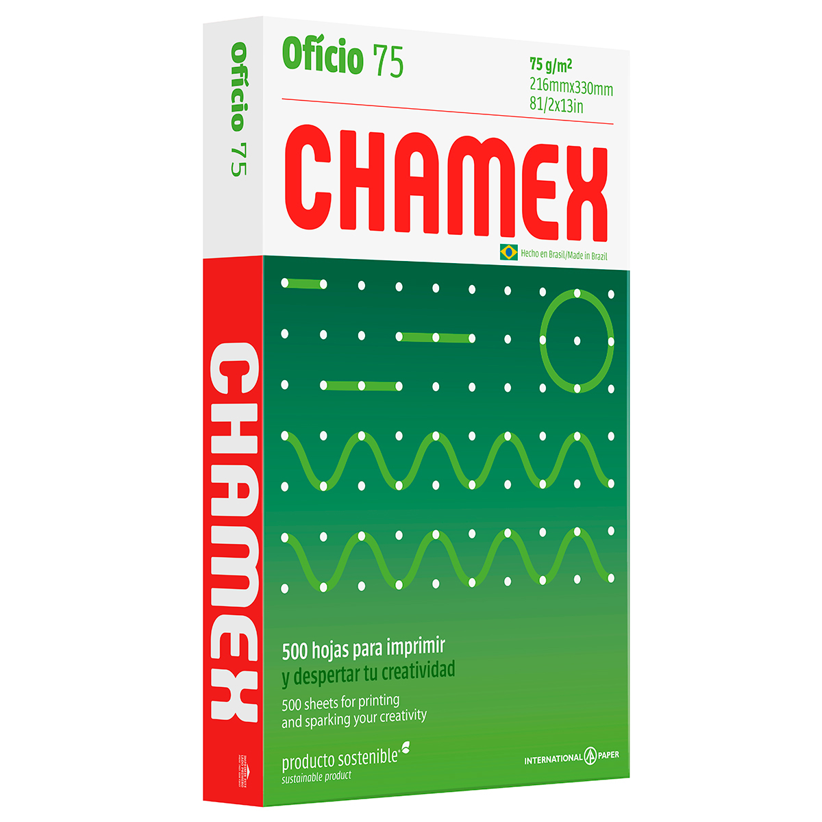 PAPEL CHAMEX T/OFICIO RESMA 75 GRAMOS 97% BLANCURA